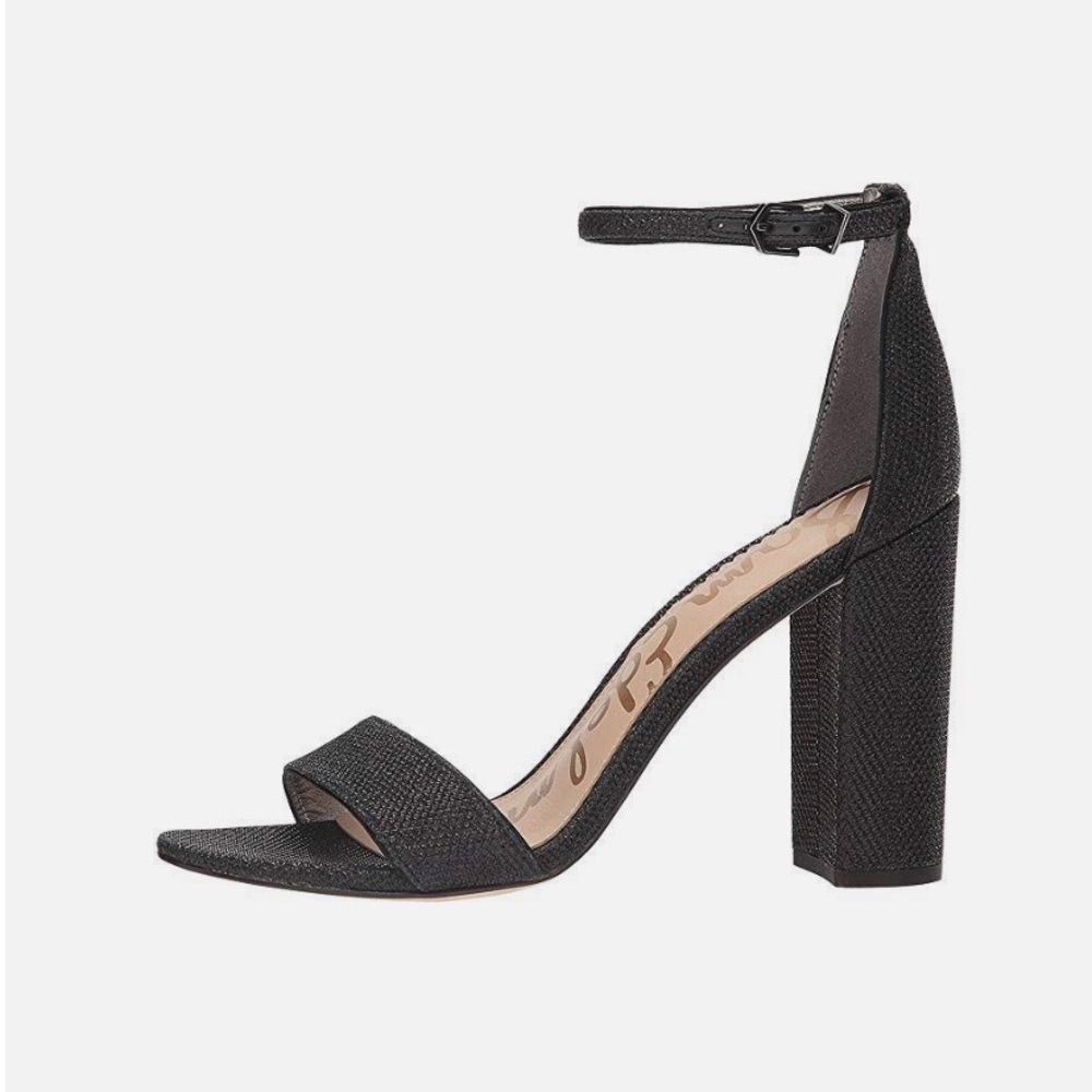 Sam Edelman Yaro Mesh Block Heels, Black, Size 6.5